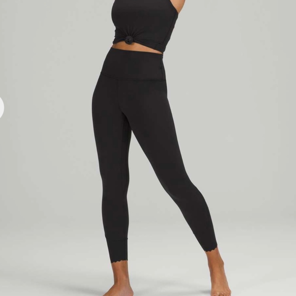 Lululemon Align Scalloped Hem Hi-Rise Pant 25” Black